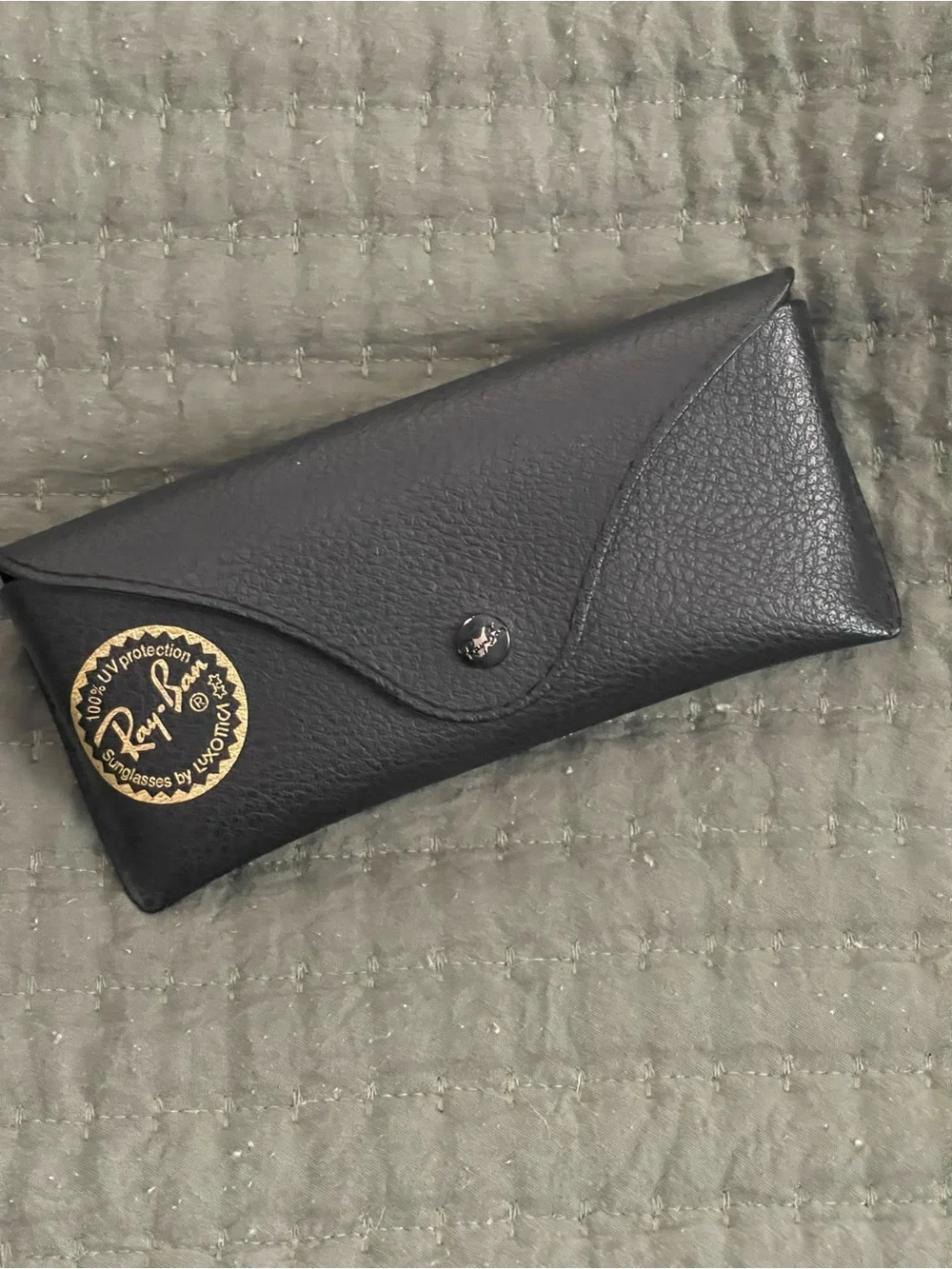 Ray-Ban Black Sunglasses Case with Gold Logo Accent